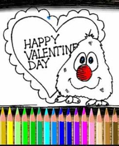 Happy Valentines Day Coloring Book