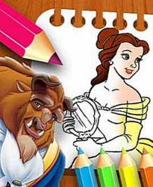 Color a Beauty and the Beast Coloring Book!