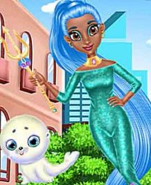Let's play Super Water Girl Bath Time!