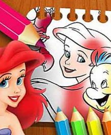 Olor in the Little Mermaid Coloring Book!
