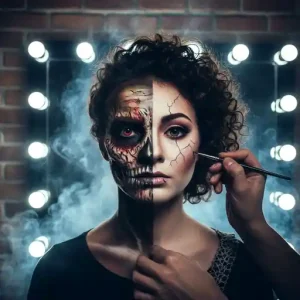 Halloween Makeup HalfFaces Tutorial