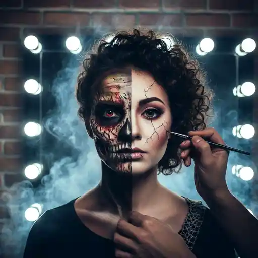 Halloween Makeup HalfFaces Tutorial 2 Halloween Makeup HalfFaces Tutorial brings the fright