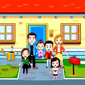 My Town Home a bright online dollhouse game