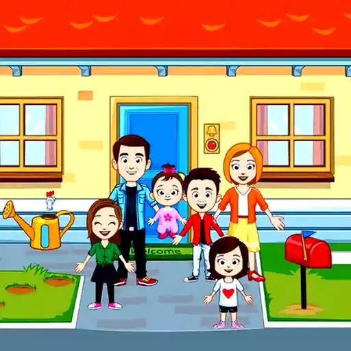 My Town Home a bright online dollhouse game