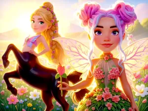Spring Magic Enchanted Wardrobe, with two charming heroines