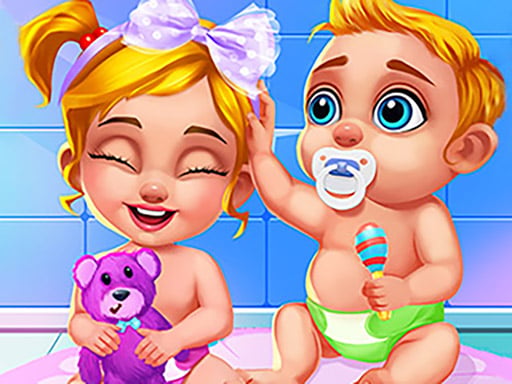 Newborn Sweet Baby Twins is a caring game for girls